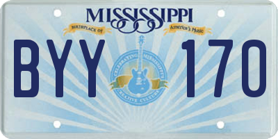 MS license plate BYY170