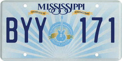 MS license plate BYY171