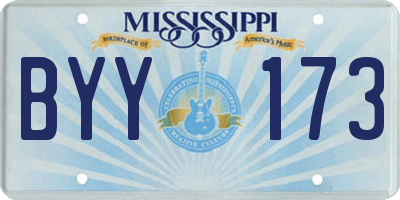 MS license plate BYY173