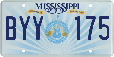MS license plate BYY175