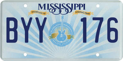 MS license plate BYY176