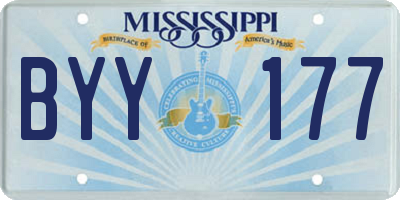 MS license plate BYY177