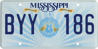 MS license plate BYY186