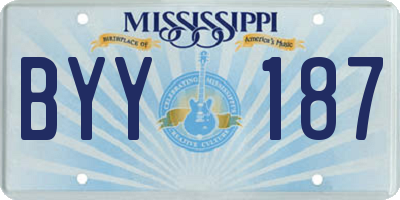 MS license plate BYY187