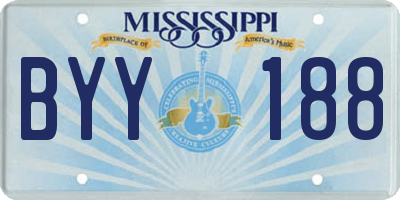 MS license plate BYY188