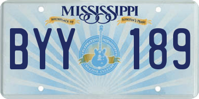 MS license plate BYY189
