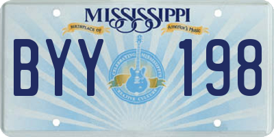 MS license plate BYY198