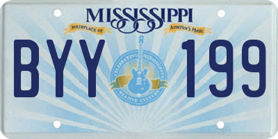 MS license plate BYY199