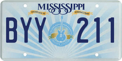 MS license plate BYY211