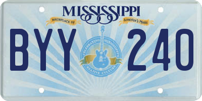 MS license plate BYY240