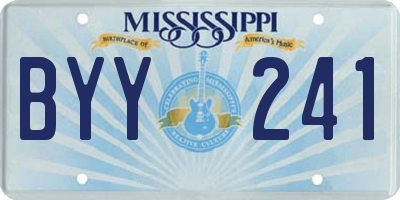 MS license plate BYY241