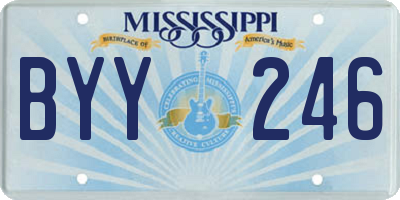 MS license plate BYY246