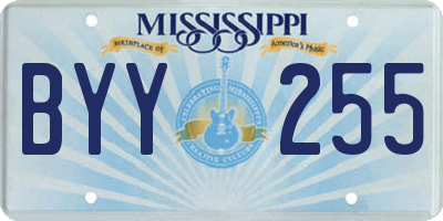 MS license plate BYY255