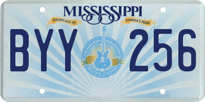 MS license plate BYY256