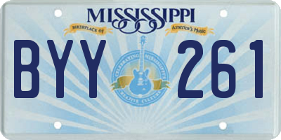 MS license plate BYY261