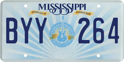 MS license plate BYY264