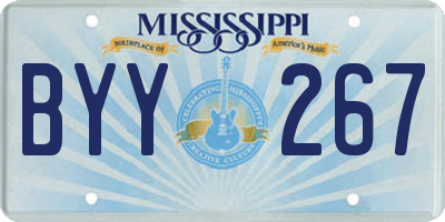 MS license plate BYY267