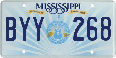 MS license plate BYY268