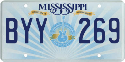 MS license plate BYY269