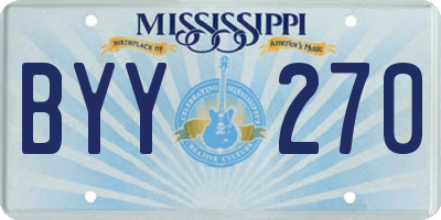 MS license plate BYY270