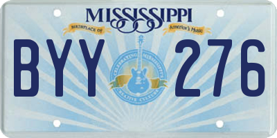 MS license plate BYY276