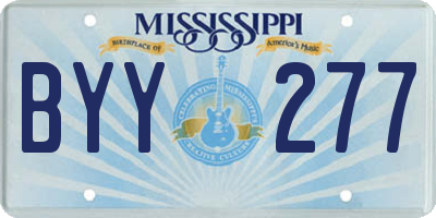 MS license plate BYY277