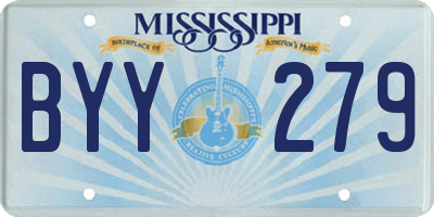 MS license plate BYY279