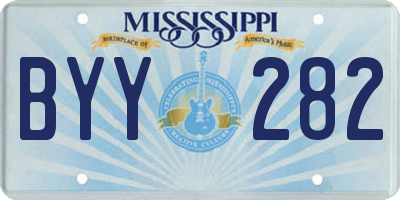 MS license plate BYY282