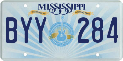 MS license plate BYY284
