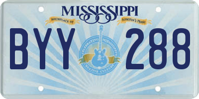 MS license plate BYY288
