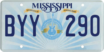 MS license plate BYY290