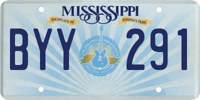 MS license plate BYY291