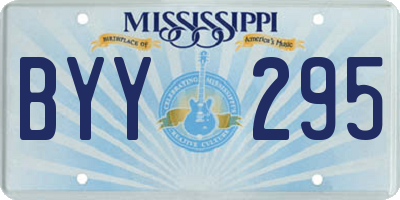 MS license plate BYY295