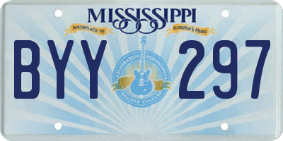 MS license plate BYY297