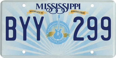 MS license plate BYY299