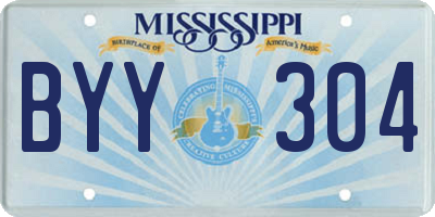 MS license plate BYY304