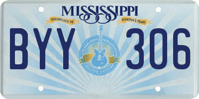 MS license plate BYY306