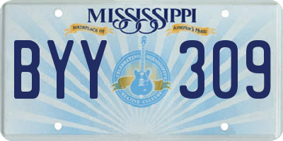 MS license plate BYY309