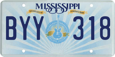 MS license plate BYY318
