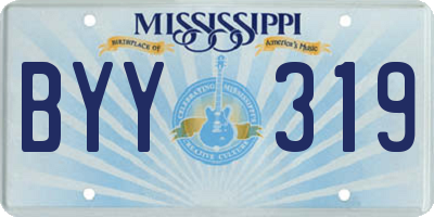 MS license plate BYY319
