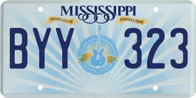 MS license plate BYY323