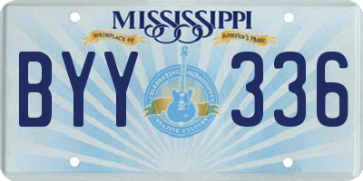 MS license plate BYY336