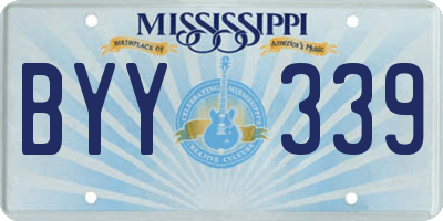 MS license plate BYY339