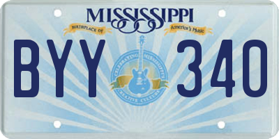 MS license plate BYY340