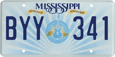 MS license plate BYY341