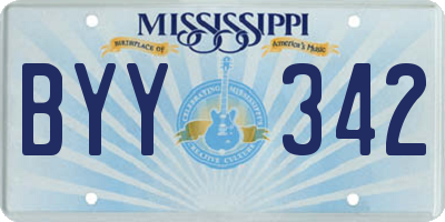MS license plate BYY342