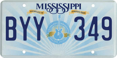 MS license plate BYY349