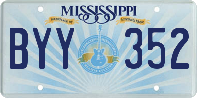 MS license plate BYY352