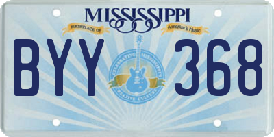 MS license plate BYY368