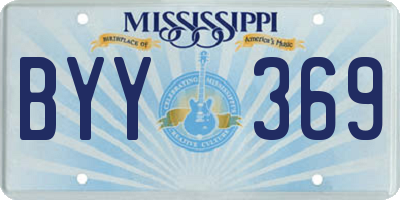 MS license plate BYY369